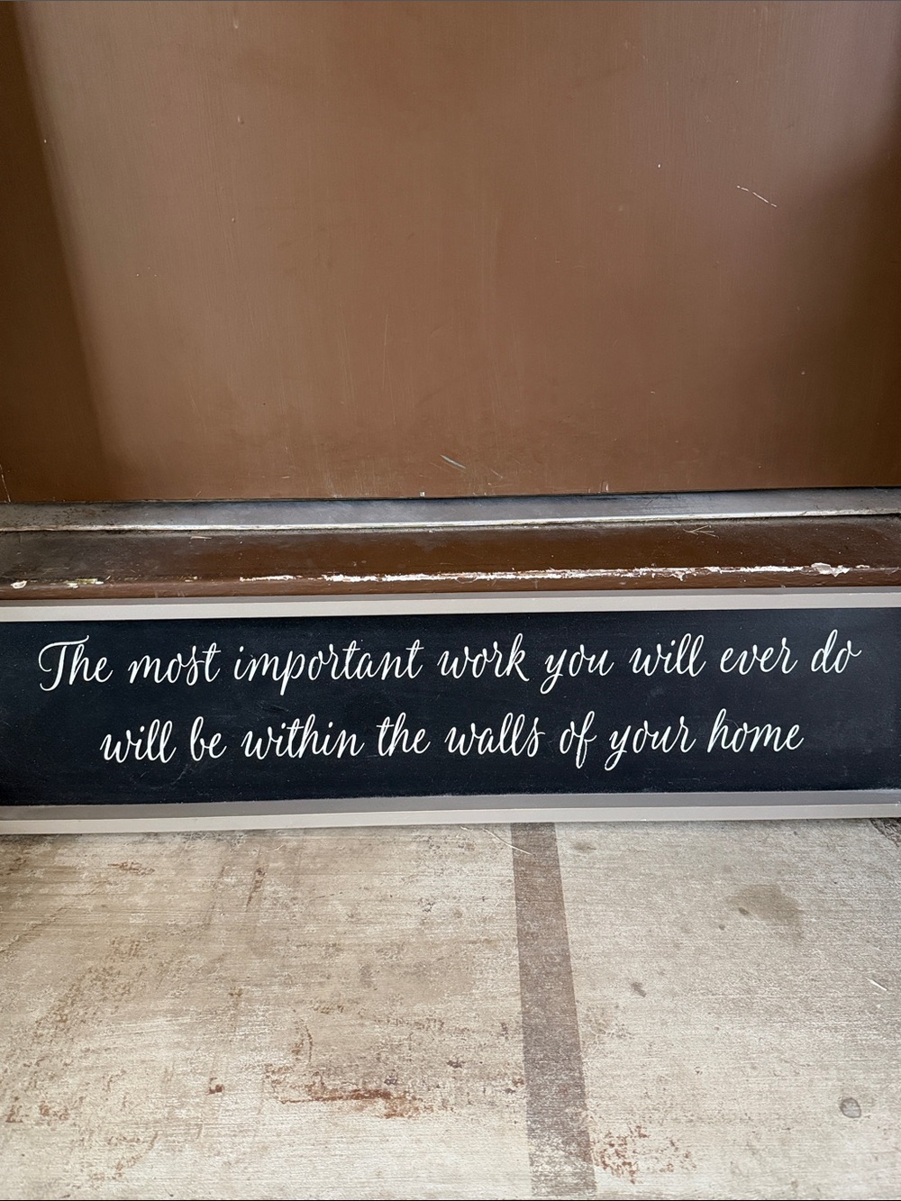 Hobby Lobby Black Wall Sign with White Script Quote - Picture 1 of 2